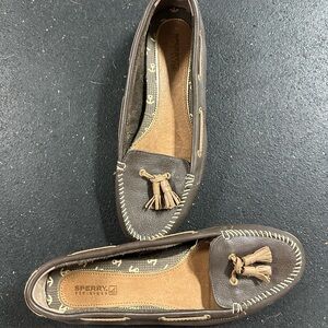 Sperry Women's Dark Brown Moccasins with Tassels